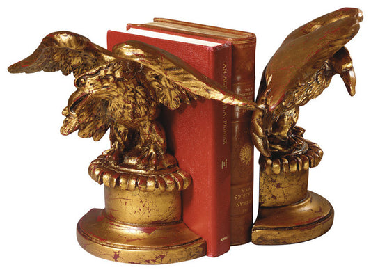 Reproduction Federal Eagle | New Gold American JFK Eagle Award and Business Gift on Base | Large Gold Eagle Bookends