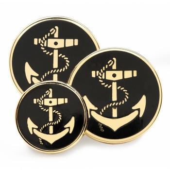 Anchor Single Breasted Blazer Button Set-Blazer Buttons-Sterling-and-Burke