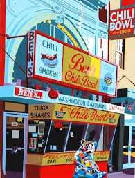 Ben's Chili Bowl | Artist Joseph Craig English | 24 by 30 inches-Giclee Print-Sterling-and-Burke