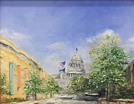 DC Art | The US Capitol Building, Washington, DC | Original Oil Painting by Claire Howard | 15.5" x 13.5"