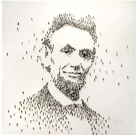 Populus: Lincoln 'Americana Emancipator' | Acrylic on Canvas by Craig Alan | 48.5" x 48.5"