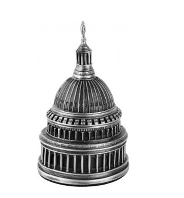 Capitol Building Dome Award on Acrylic or Glass Base | 4 1/4 inch Sculpture | 1 inch Height Base |  Pewter Washington, DC Capitol | Made in USA