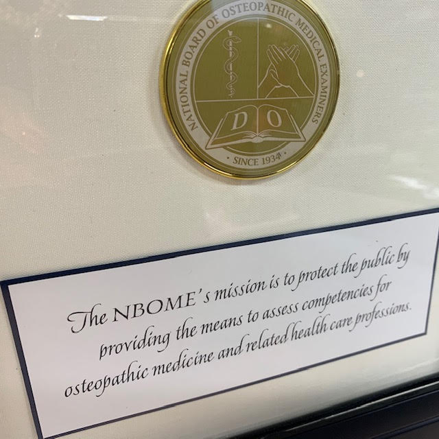 Bespoke Awards for NBOME | Awards in Gold, Wood, Black Frame | Superior Quality Bespoke Award | Custom Framed Award | Certificate | Studio Burke DC