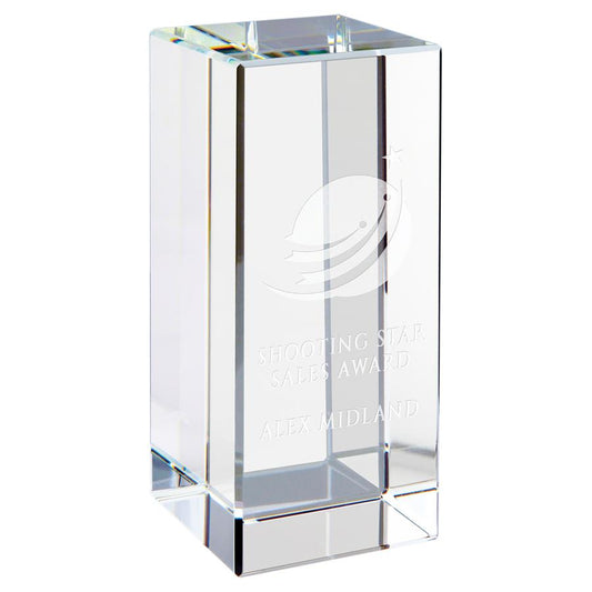Crystal Awards in DC | Clear Crystal Square 5" Award | Heavy Clear Crystal | Quick Turnaround-Award-Sterling-and-Burke