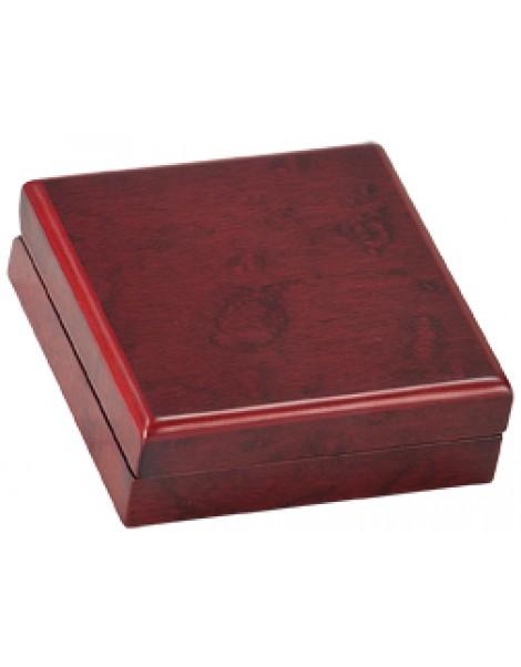 Rosewood Award Box | Box to Display a Metal and Challenge Coin | Matte Finish Rosewood | Custom Engraving | 3.75 by 3.75 inches-Award-Sterling-and-Burke