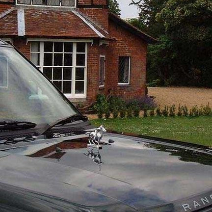 Award, Sculpture, Paperweight Hood Ornament | POLO Player on Horse | Car Mascot | 4.5 by 5 Inches | Made in England