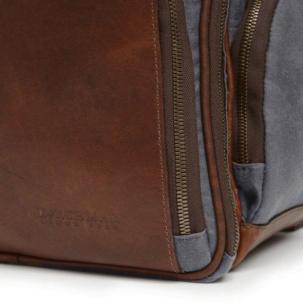 Mason Backpack | 16" Waxed Cotton and Leather Backpack | Olive Waxed Cotton and Leather Backpack  | Made in USA | Korchmar