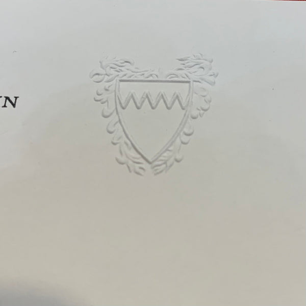 Embassy of Bahrain | American Letter Sheet and Envelope | Thermography, Printing, Embossing, Engraving