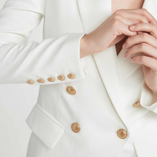 Fleur de Lys Blazer Buttons | Navy Blue Enamel on Gold Blazer Buttons | Superior quality | Made in England