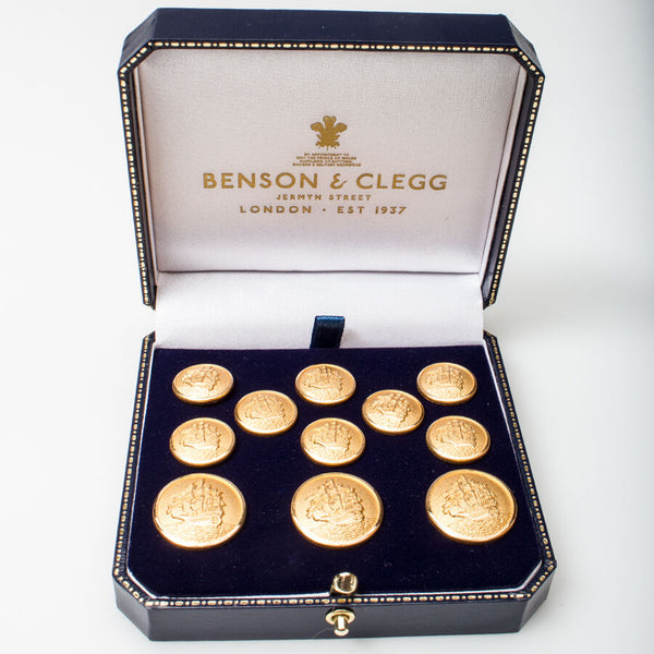 Fleur de Lys Blazer Buttons | Burgundy Red Enamel on Gold Blazer Buttons | Superior quality | Made in England