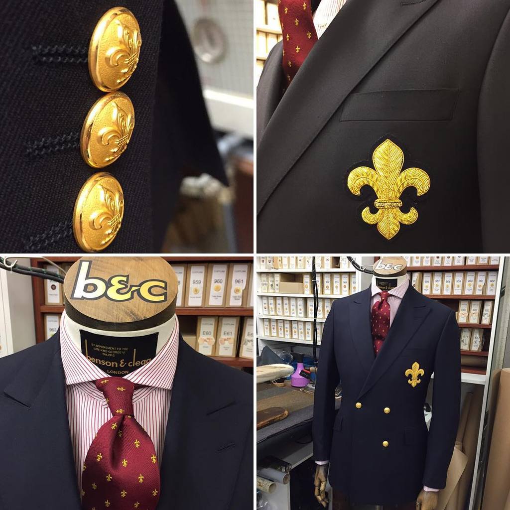 Lion Blazer Buttons | Three Lions Columbia | City of London | Gold Plated Blazer Buttons | Made in England | Benson and Clegg, London