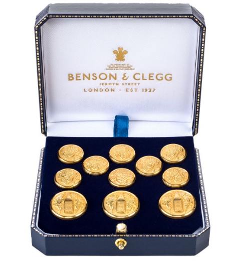 University Blazer Buttons | Cambridge University Gold Plated Blazer Buttons | Made in England | Benson and Clegg, London