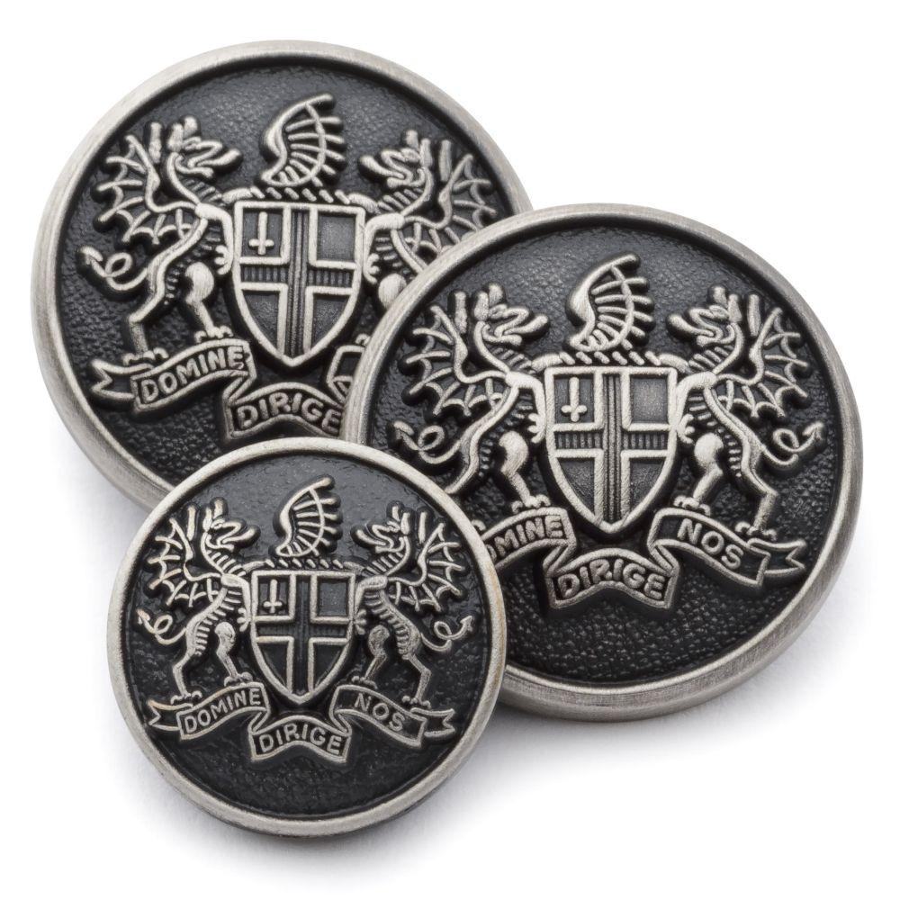 City of London Blazer Buttons | Silver Plated Blazer Buttons | Made in England | Benson and Clegg, London
