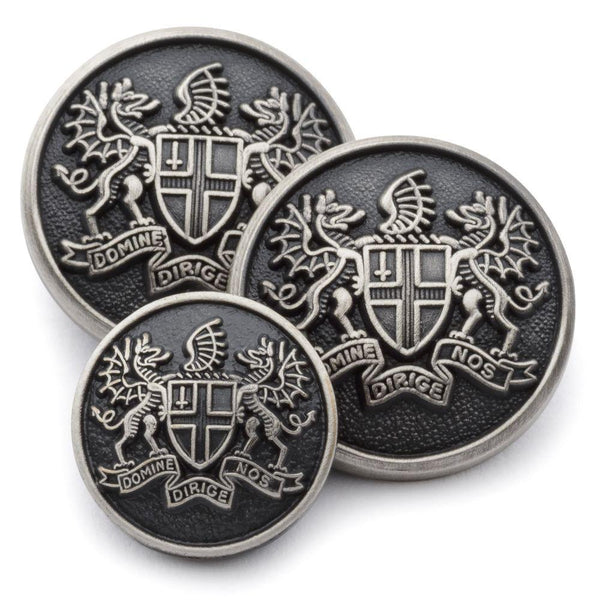 City of London Blazer Buttons | Silver Plated Blazer Buttons | Made in England | Benson and Clegg, London