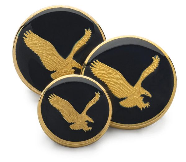 American Eagle Blazer Buttons | Patriotic | Gold and Navy | Single Breasted Blazer | Custom Blazer Button Set