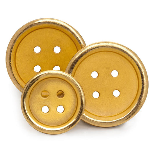 Four Hole Blazer Button Set | Gilt Gold Blazer Buttons | Made in England by Benson and Clegg, London