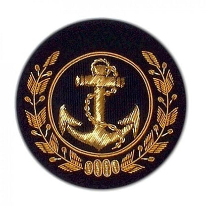 Anchor & Wreath Blazer Badge | Made in England-Blazer Badge-Sterling-and-Burke
