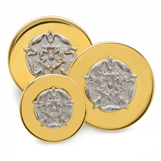 Tudor Rose Blazer Buttons | Gold and Silver Plated Blazer Buttons | Made in England | Benson and Clegg, London
