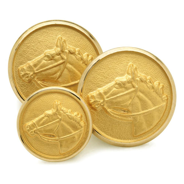 Horse Head Blazer Buttons | Gilt Gold Blazer Buttons | Superior quality | Made in England