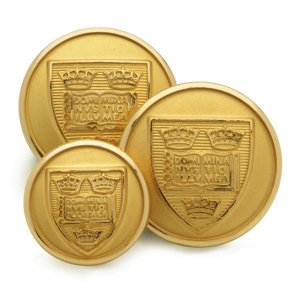 University Blazer Buttons | Oxford University Gold Plated Blazer Buttons | Made in England | Benson and Clegg, London