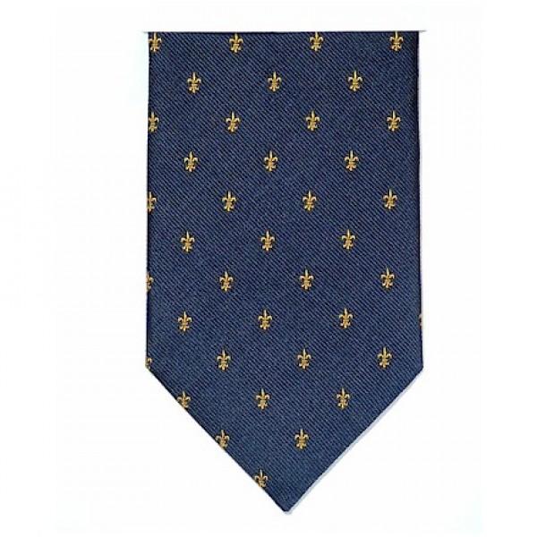 Fleur De Lys Motit Tie, Burgundy and Gold / Navy and Pink / Blue and Gold | Silk Tie | Benson and Clegg | Made in England-Necktie-Sterling-and-Burke