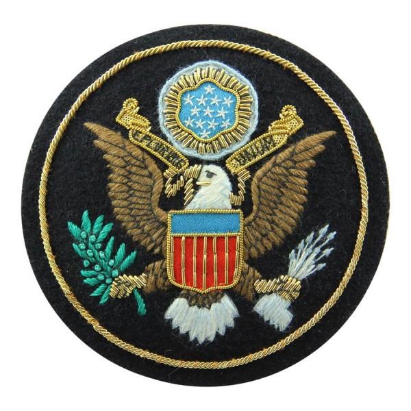 The USA Great Seal Blazer Badge | Made in England | Patriotic American Federal Eagle Badge-Blazer Badge-Sterling-and-Burke