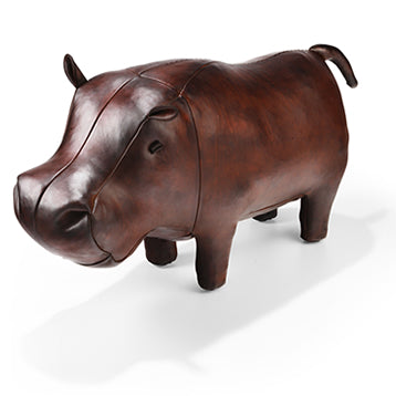Big Leather Hippo ~ George Washington Univ. Hippopotamus ~ Custom Big Leather Animals
