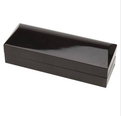 Custom Pen Box | BLACK BOX for Pen Gifts | Black Lacquer, Black Wood, and Black Paper Box for Writing Instrument Presentation