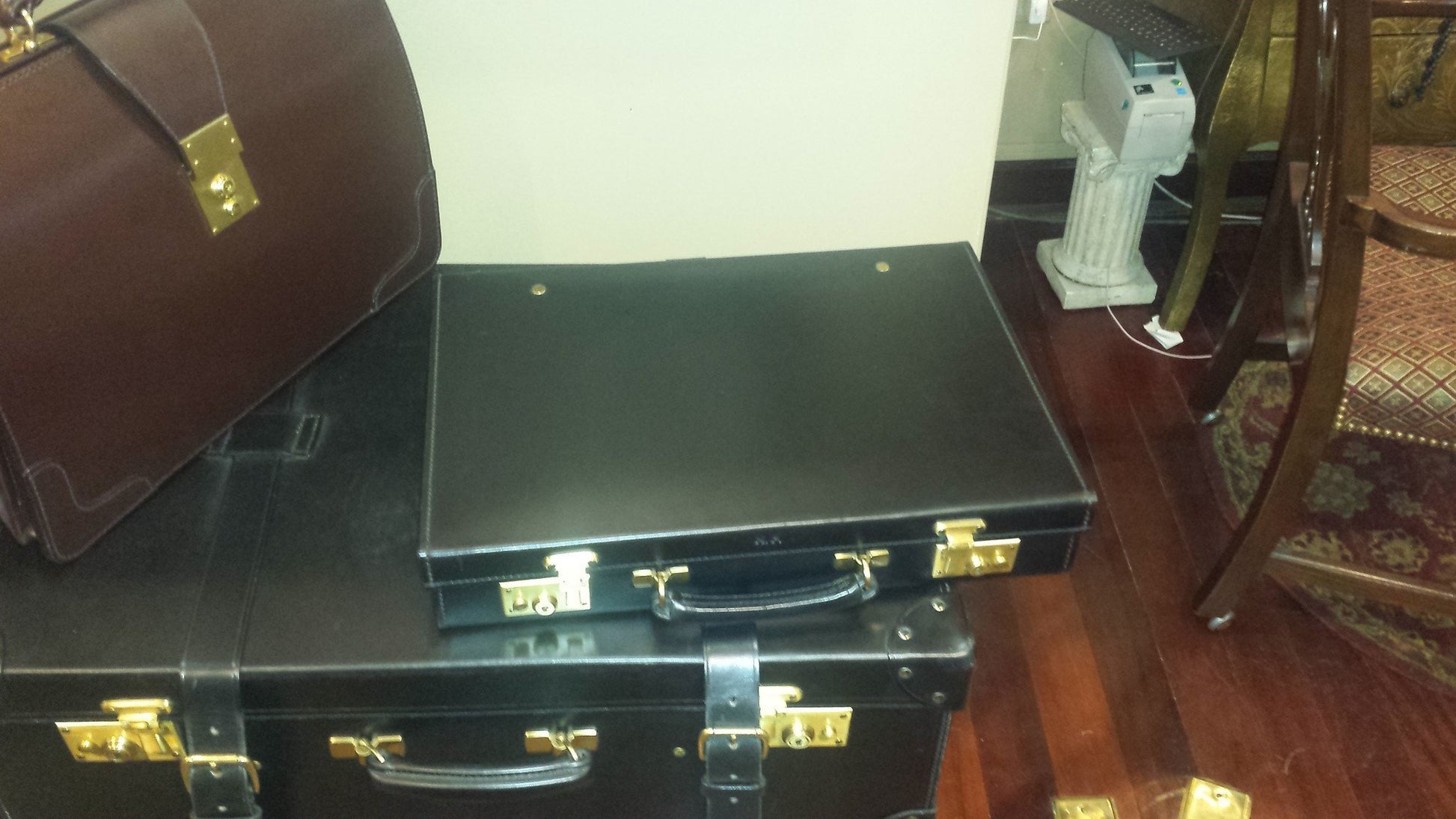 3.25 Inch Lid Over Body Attache Case, Black-Attache-Sterling-and-Burke