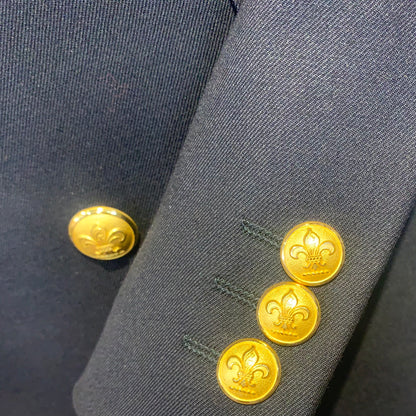 Blazer Button Sets | Fleur de lis Design | Gold Finish Blazer Button Set | Double Breasted Set | 14 Buttons