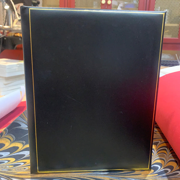 Calf Note Book | Guest Book | Leather Bound with Gold | Superior Quality | 10 by 8 Inches | Lines