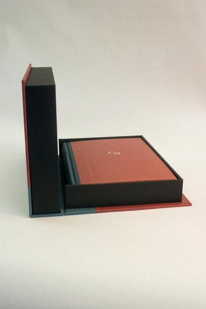 Bespoke Book Binding with Archival Box | Hand Marbleized Paper | Finest Quality Materials | Made in USA | Charing Cross-Photo Album-Sterling-and-Burke