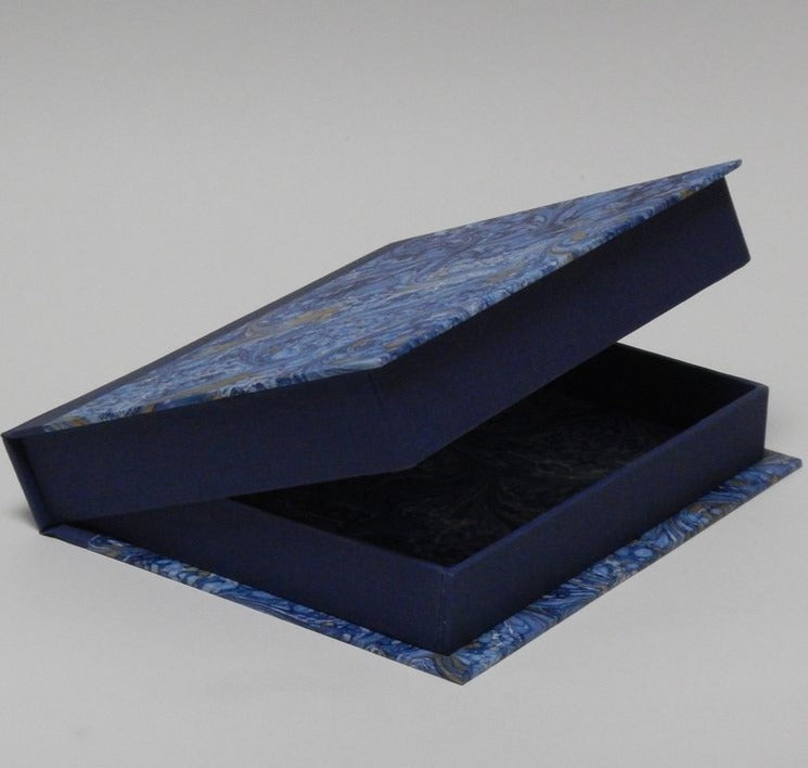 Bespoke Archival Box | Hand Marbleized Paper and Linen | Finest Quality | Custom Size | Made in USA | Charing Cross-Photo Album-Sterling-and-Burke