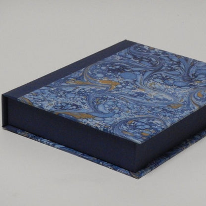 Bespoke Book Binding with Archival Box | Hand Marbleized Paper | Finest Quality Materials | Made in USA | Charing Cross-Photo Album