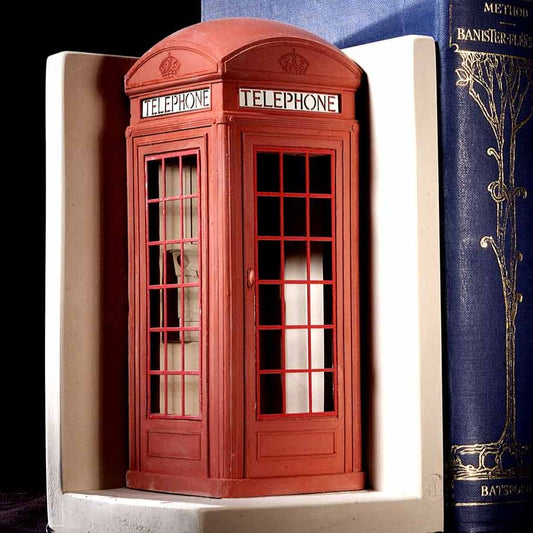 UK Telephone Box Sculpture British Telephone Bookend Award | Custom Architectural Model | Made in England | Timothy Richards