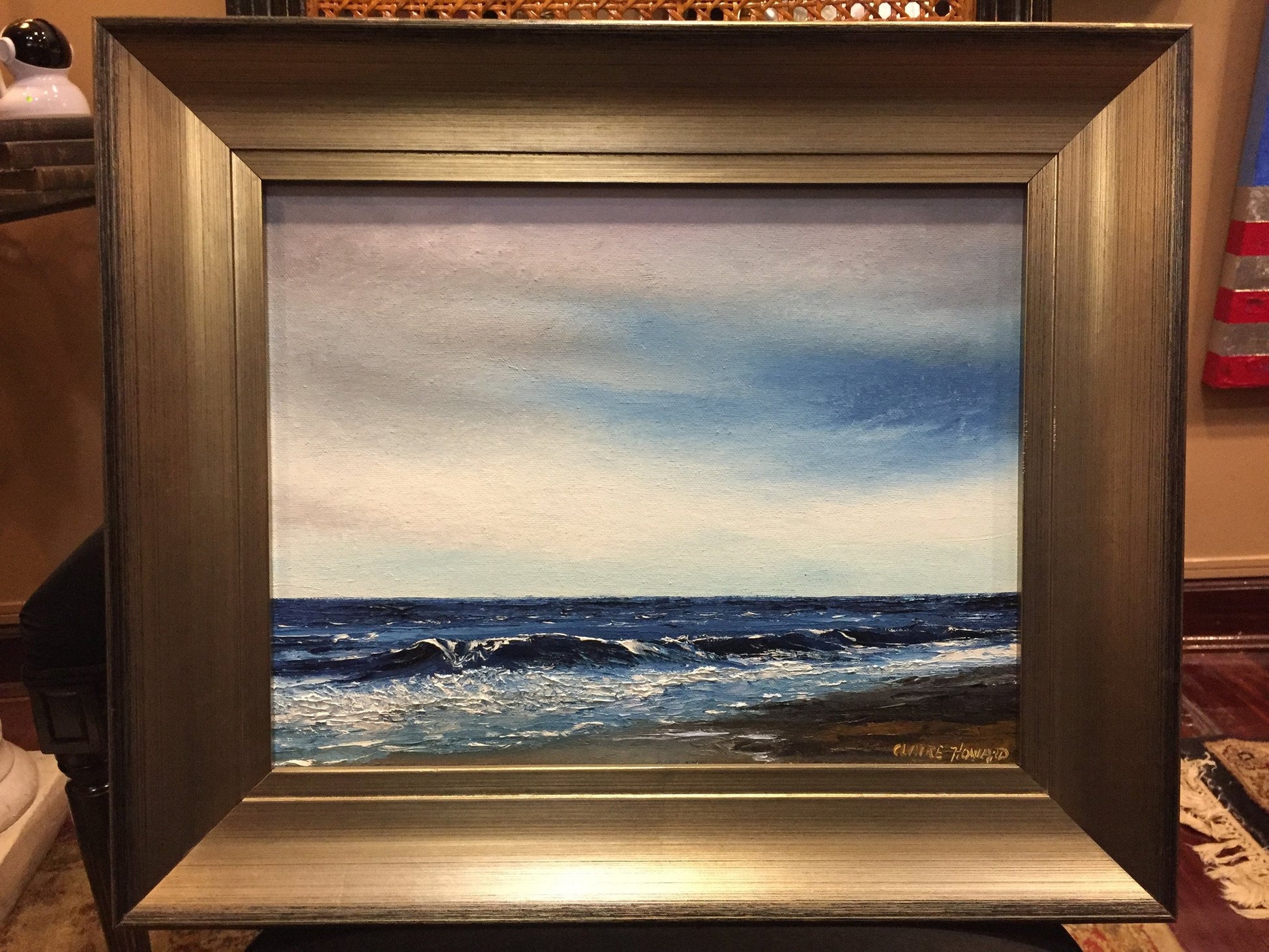 Art | Breezes | Original Oil Painting by Claire Howard | 15.5" x 18"-Oil Painting-Sterling-and-Burke