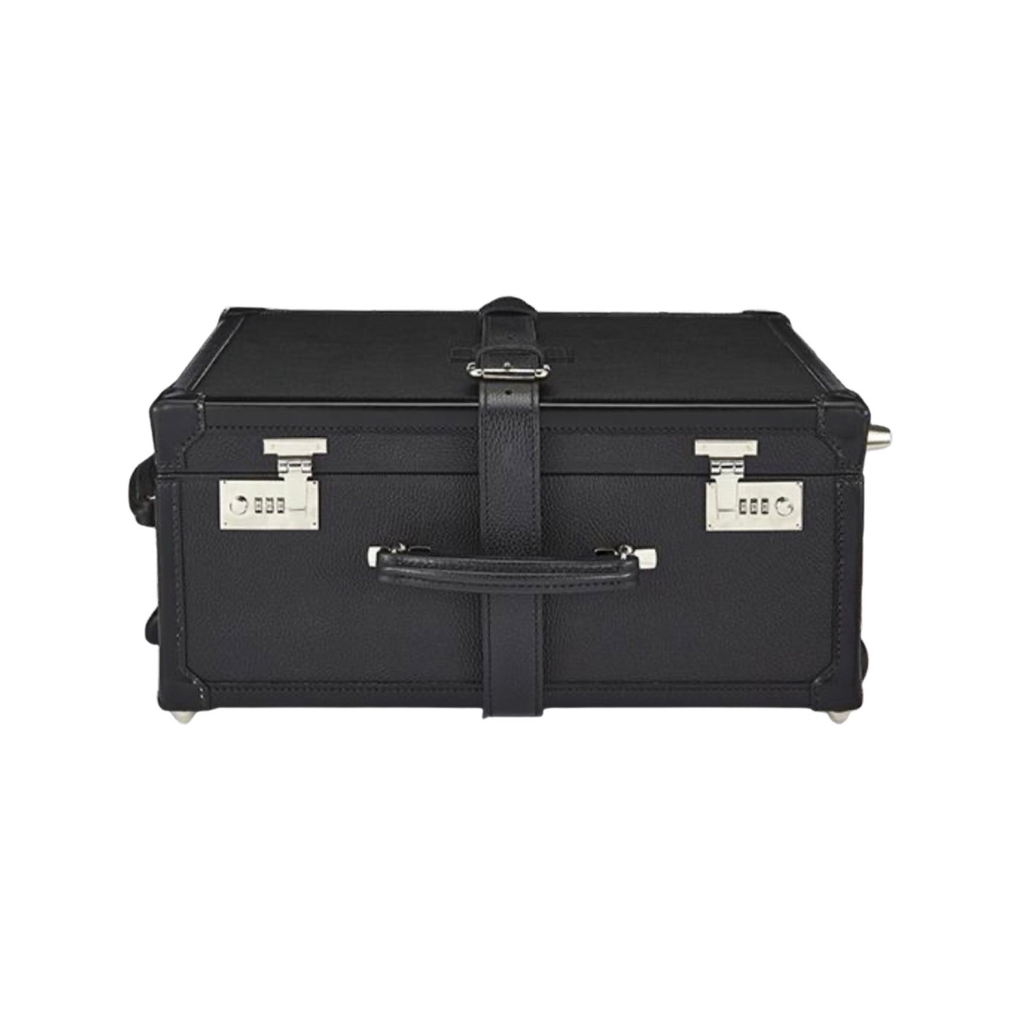 Custom Leather trunk suitcase Luggage on Wheels | 18 Inch Suitcase | Leather on Wheels | Made in UK | Superior Quality | Wheels and Trolley | Hand Stitched | Simpson
