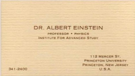 Bespoke Stationery | Albert Einstein Calling Card | Albert Einstein Business Card | US Size | Single Colour Text