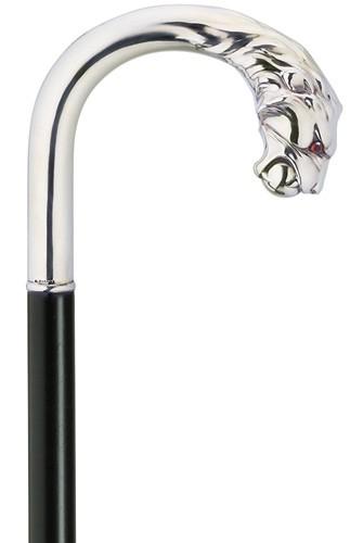 Silver Cane | Elegant Cane for Lady | Lion Head Nickel Silver | Alpacca Silver Crook Handle-Walking Stick-Sterling-and-Burke