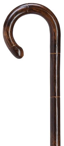 Luxury Wood Cane | Oak with Score Marks Walking Stick Cane | Crook Handle | Finest Quality