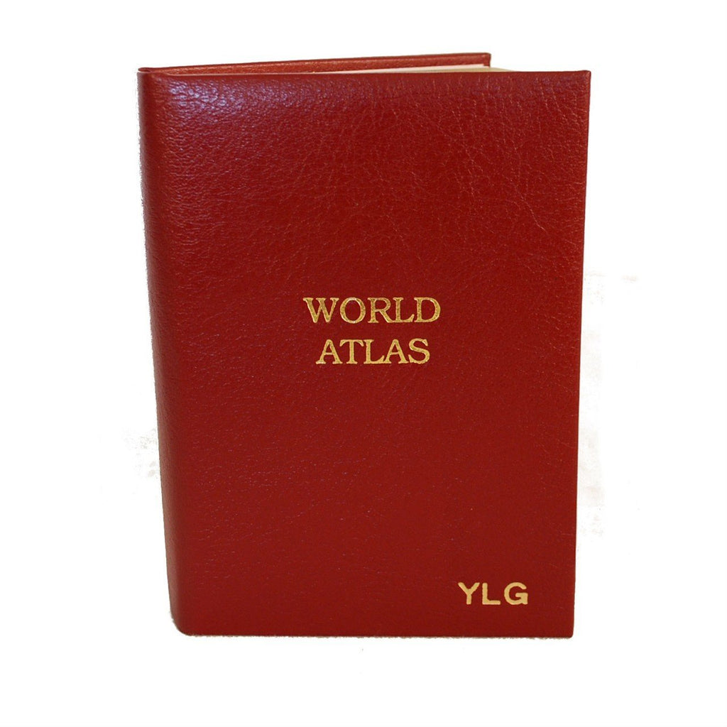 Harper Collins Mini World Atlas bound in Leather by Charing Cross & Co.-Atlas-Sterling-and-Burke