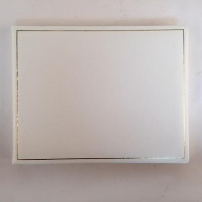 Wedding Guest Book | White Leather | 7 by 9 Inches | Thick | Blank Pages | Made in England | Charing Cross Ltd.-Guest Book-Sterling-and-Burke