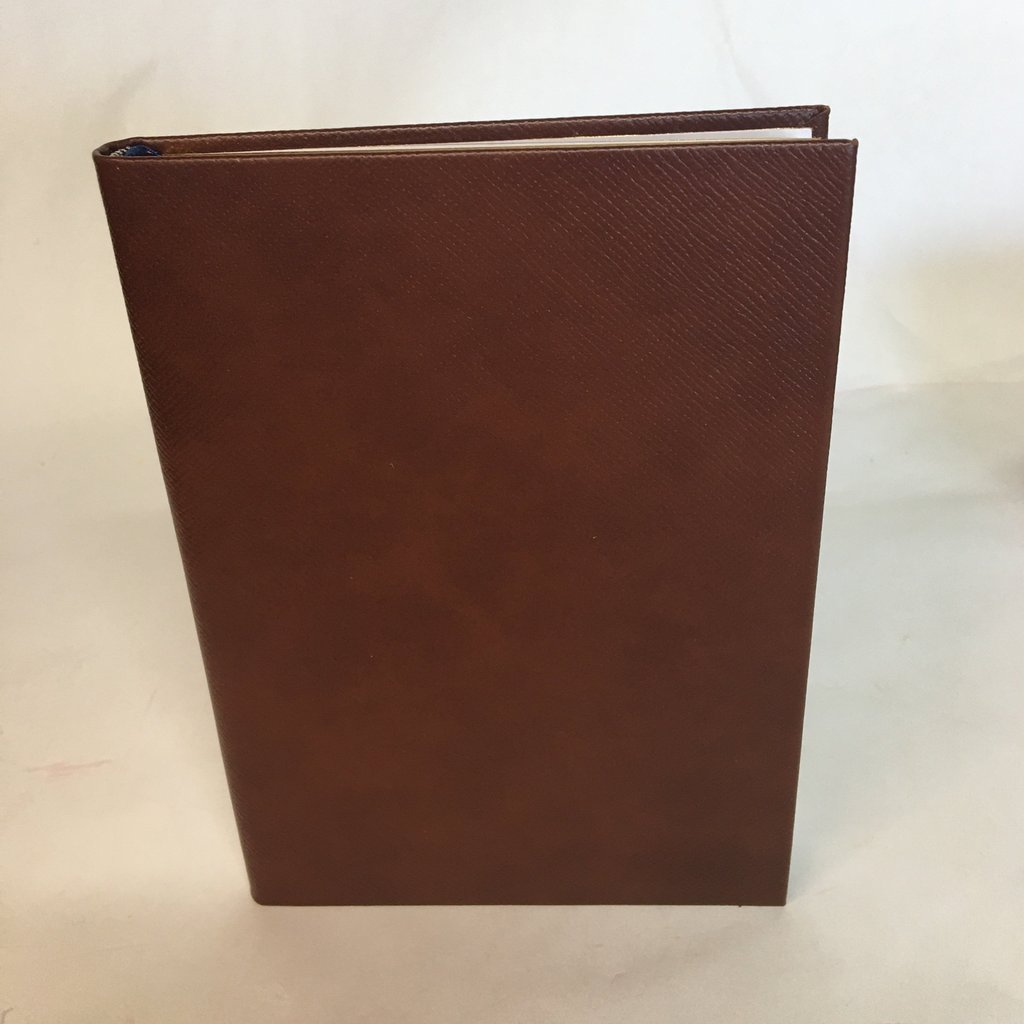 Crossgrain Leather Notebook | 8 by 6 Inches | Lined Pages | Name in Gold | Charing Cross