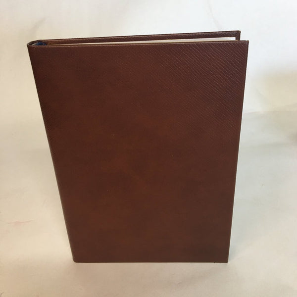 Crossgrain Leather Notebook | 8 by 6 Inches | Gold Stamp Monogram | Made in England | Charing Cross