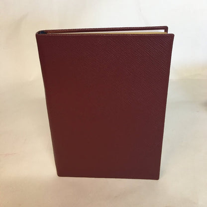 Crossgrain Leather Notebook | 8 by 6 Inches | Name Gold Embossed | Lined Pages | Made in England | Charing Cross