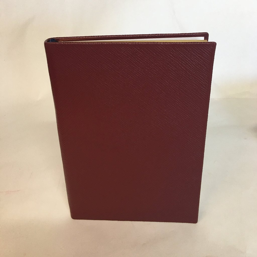 Crossgrain Leather Notebook | 8 by 6 Inches | Lined Pages | Name in Gold | Charing Cross