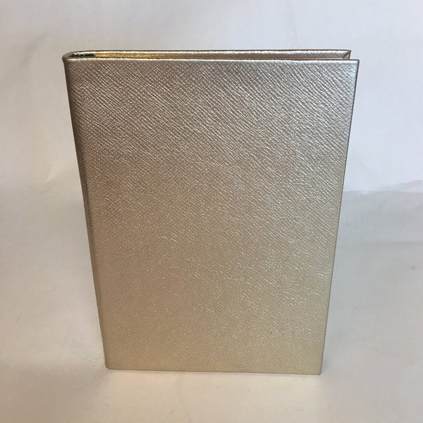 Crossgrain Leather Notebook | 8 by 6 Inches | Gold Stamp Monogram | Made in England | Charing Cross