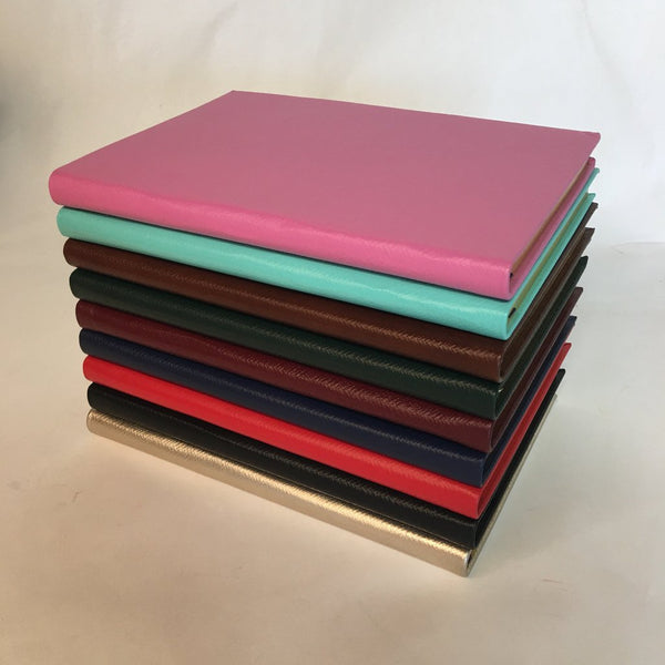 Crossgrain Leather Notebook | 8 by 6 Inches | Lined Pages | Name in Gold | Charing Cross