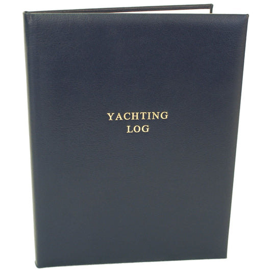 Yachting Log | Leather Bound | Gold Stamp Personalization | Hand Made in England | Charing Cross-Specialized Books-Sterling-and-Burke