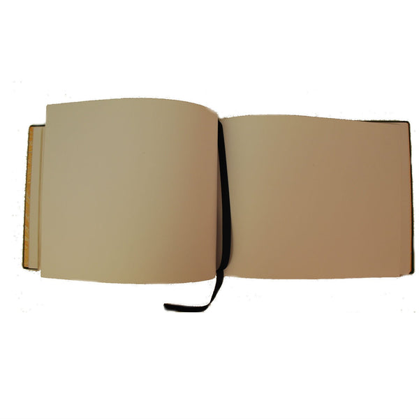 Guest Book | Calf Leather | Gold Tooling | 7 by 9 Inches | Blank Pages | Made in England | Charing Cross-Guest Book-Sterling-and-Burke